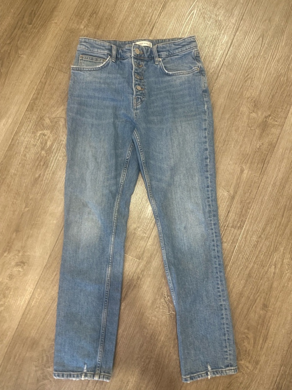 Anine Bing Jane Light Blue Straight-Leg Jeans - Picture 2 of 8